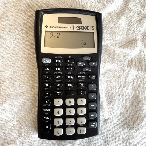 Texas Instruments Other - Texas Instruments TI-30X IIS Scientific Calculator Black Gray Solar Works